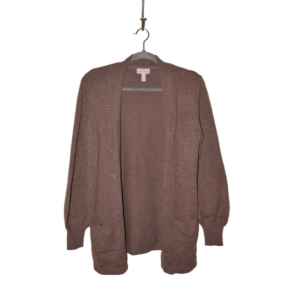 ANYBODY‎ NEW $67 Sweater Knit Open Front Cardigan in Taupe XS - Picture 1 of 3